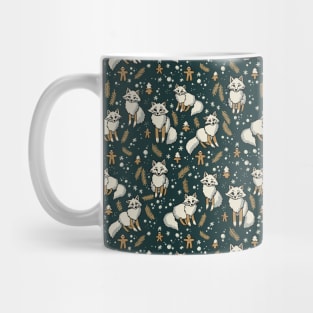 Icelandic arctic Fox in Festive Mood Mug